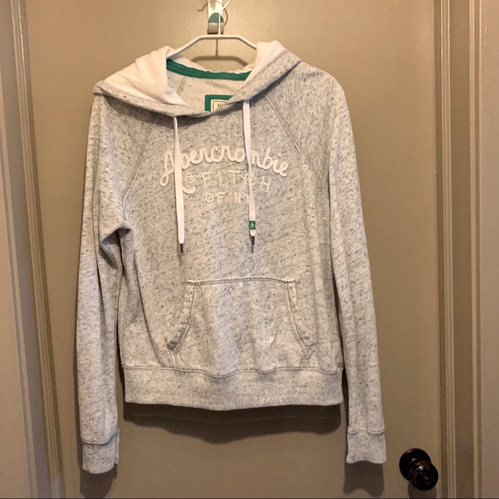 Abercrombie & Fitch heathered gray hoodie
